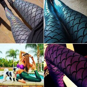 Mermaid Fish Scale Leggings by ONLINE LEGGING STORE - XL - NWT